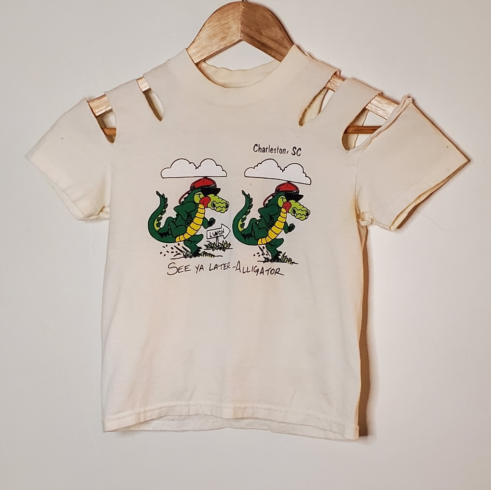 80s Souvenir Graphic See You Later Alligator Cartoon T-Shirt - Picture 9 of 9